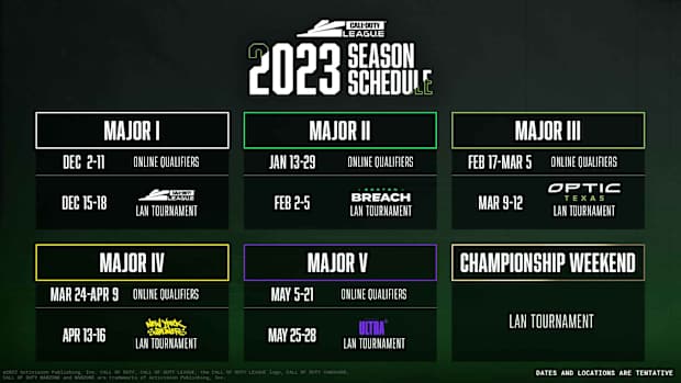 2023 call of duty schedule